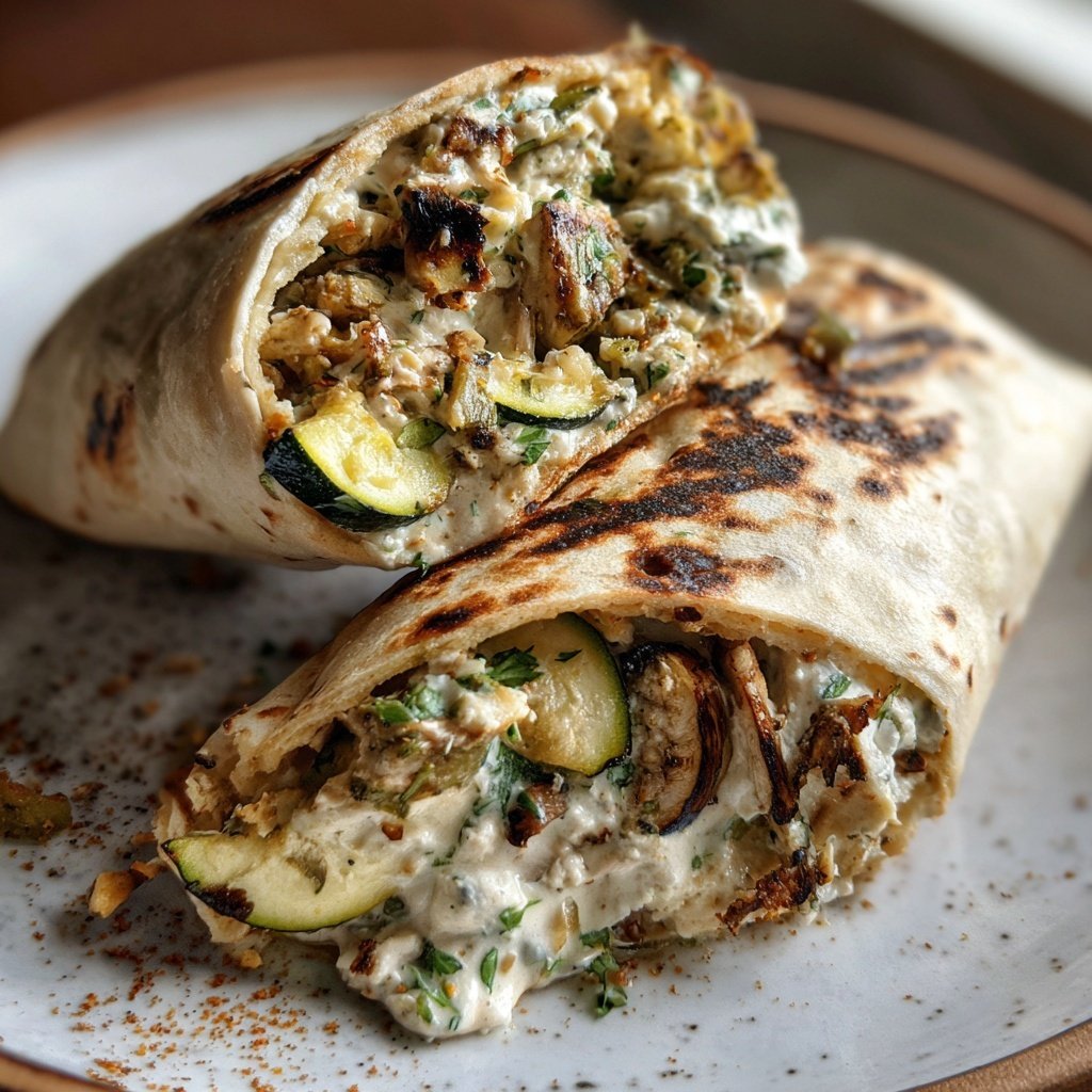 Wraps mit gegrillter Zucchini