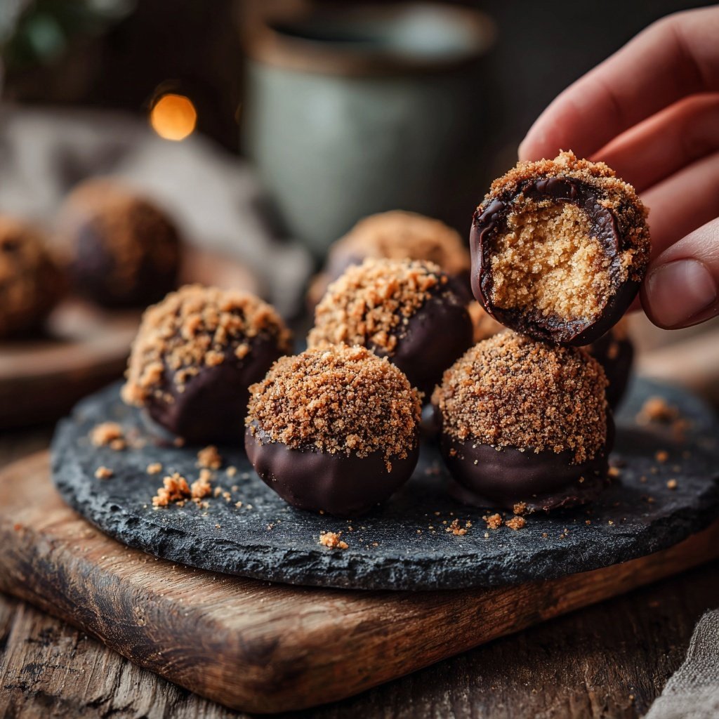 Spekulatius Kugeln - Pralinen für Weihnachten