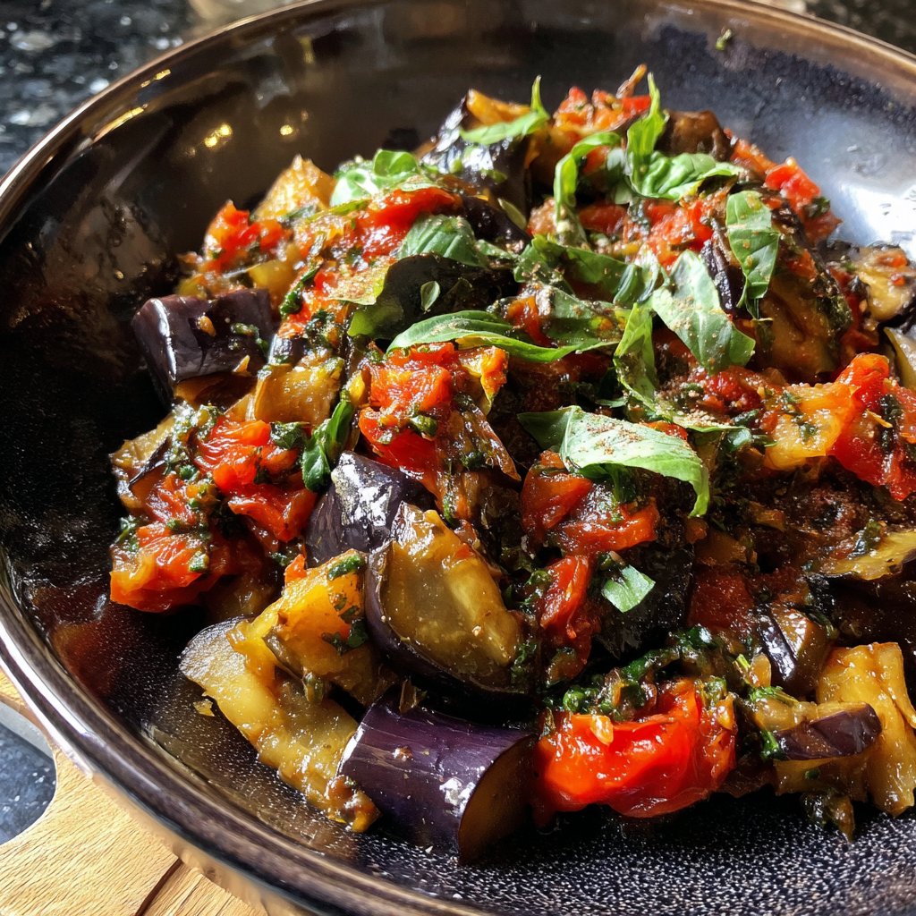 Auberginenpfanne italienisch