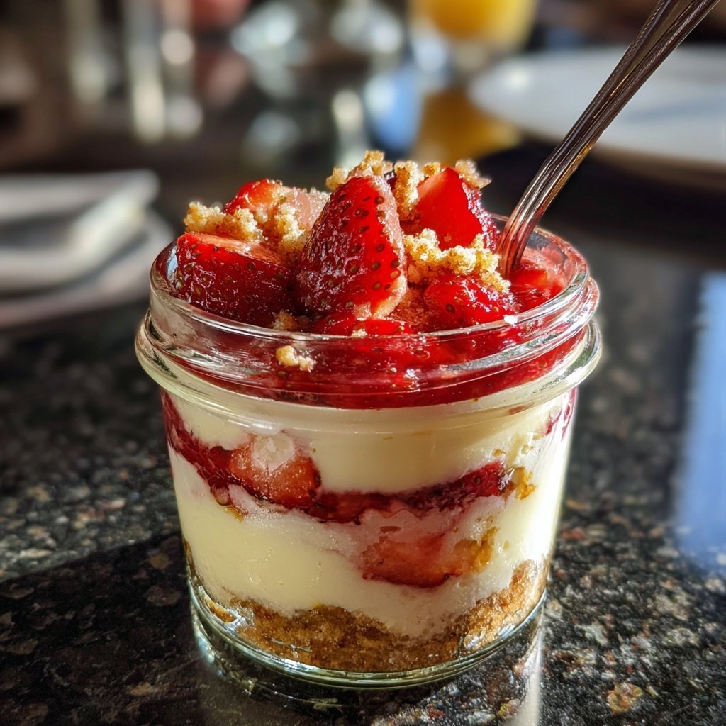 Erdbeer Mascarpone Dessert Im Glas