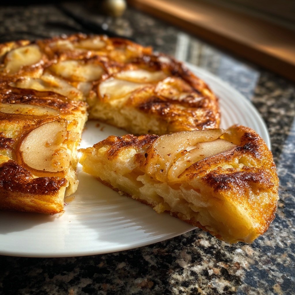 Pfannkuchen mit Birnen