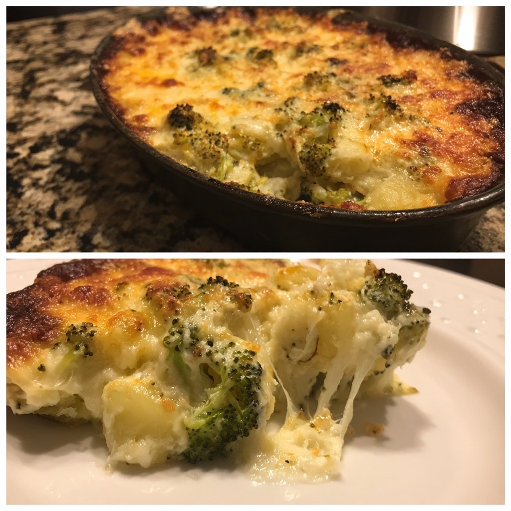 Kartoffelauflauf mit Brokkoli