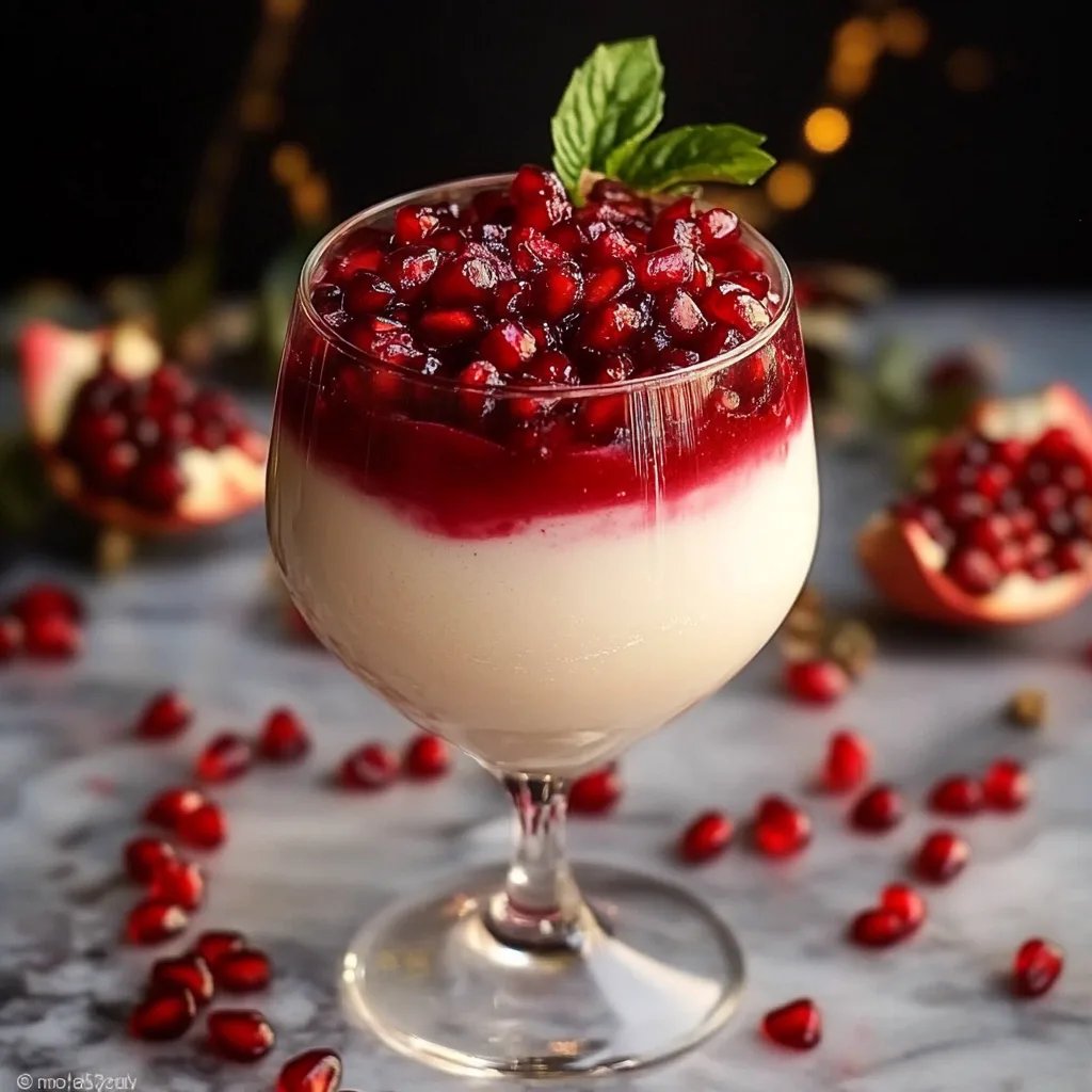 Granatapfel Panna Cotta