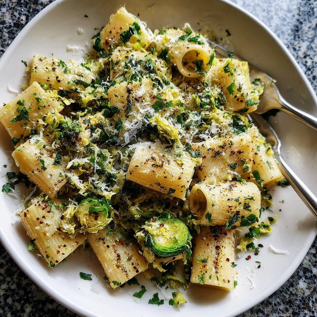 Rigatoni mit Rosenkohl
