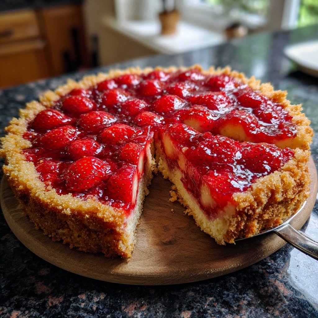Erdbeer Blechkuchen Mit Zucker Kruste