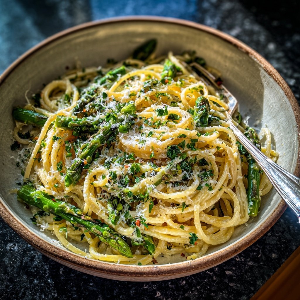 Spargel-Pasta cremig