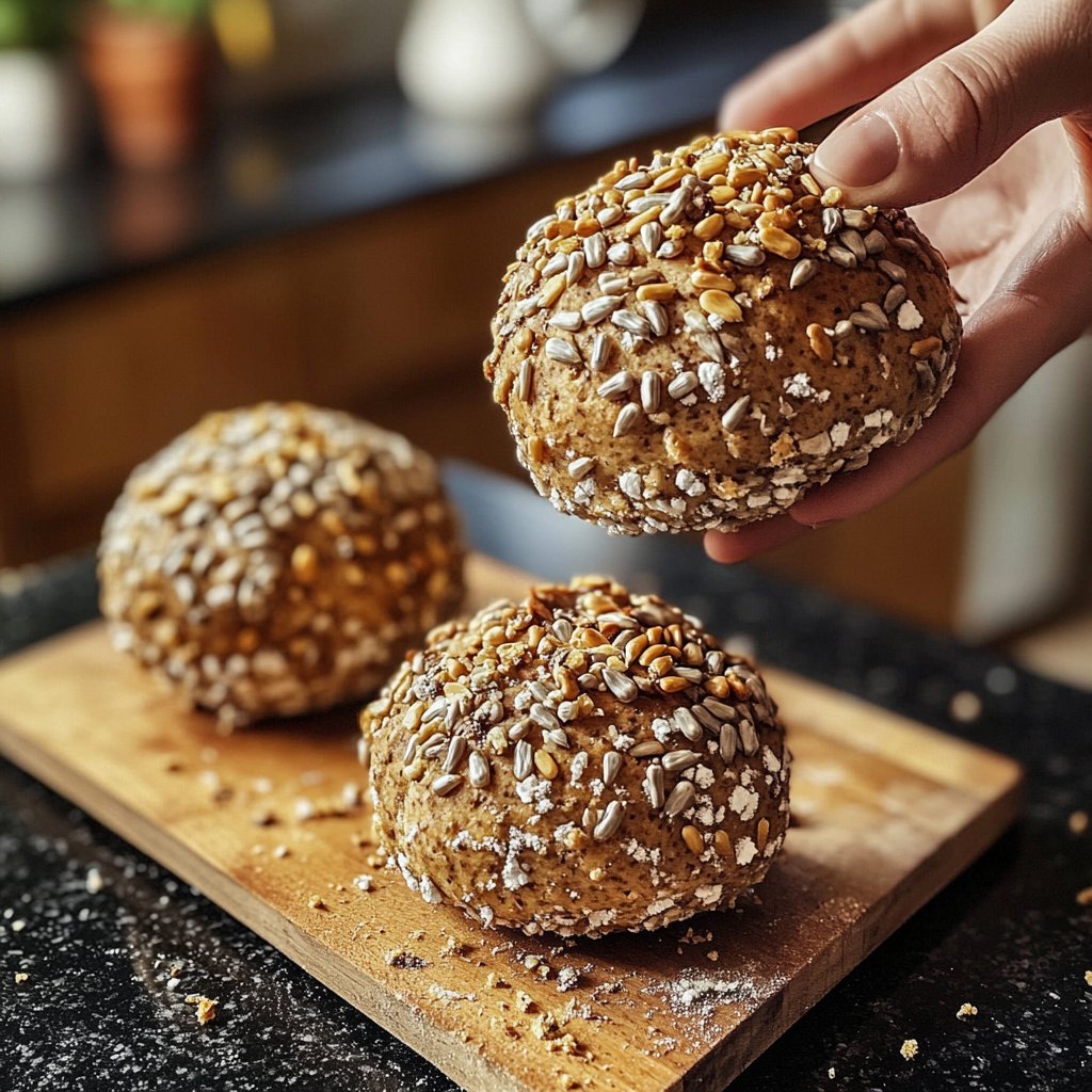 Protein Bällchen mit Sonnenblumenkernen