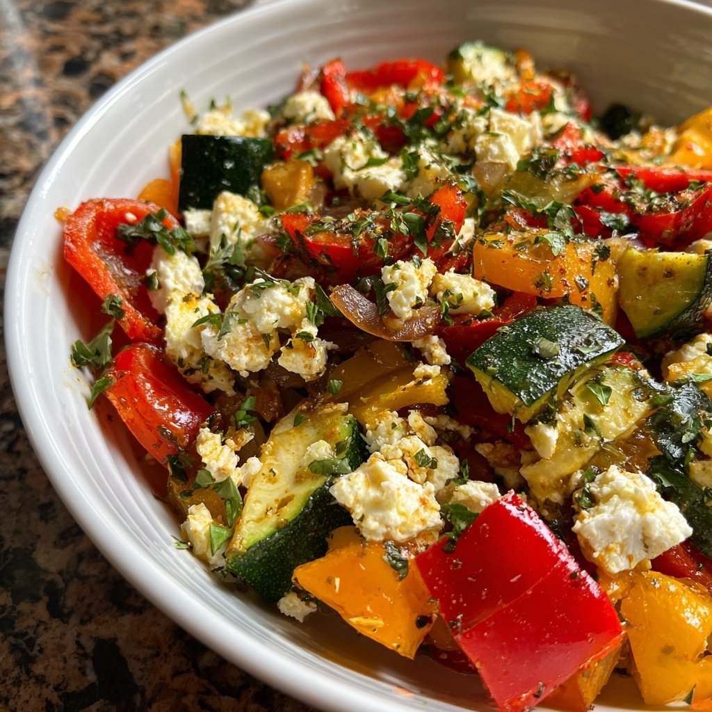 Gesund & Leicht Mediterrane Gemüsepfanne mit Feta